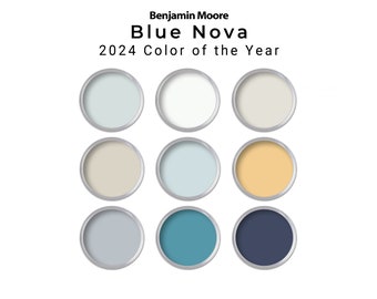 Benjamin Moore Blue Nova 2024 Color of the Year Paint Pallette | Whole House Paint Palette
