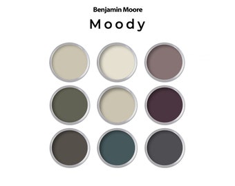 Benjamin Moore Moody Paint Color Palette | Dark, Moody Paint Color Palette Benjamin Moore