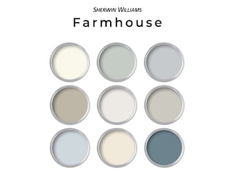 Farmhouse Sherwin Williams Paint Color Palette | Whole House Paint Palette