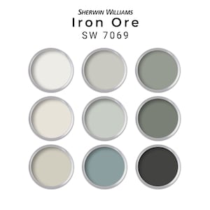 Iron Ore Sherwin Williams Paint Color Palette | House Paint Palette Iron Ore