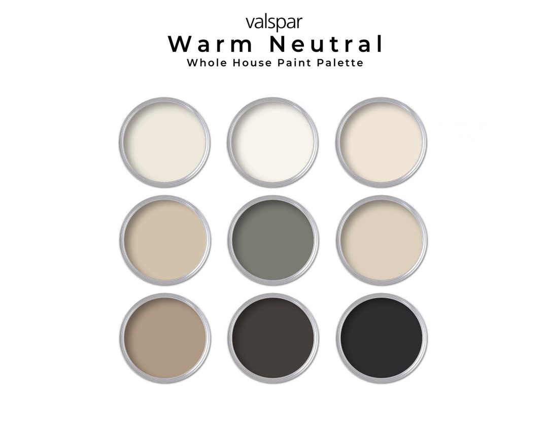 Neutral, Warm Valspar Paint Color Palette | Cozy Valspar Interior Whole