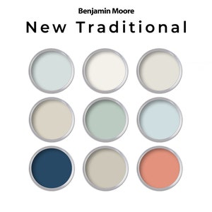 Paleta de colores de pintura tradicional de Benjamin Moore / Paleta de pinturas para toda la casa