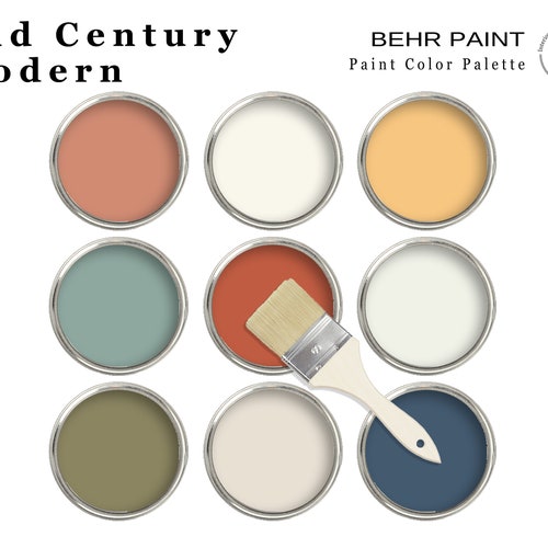 Sherwin Williams Mid Century Modern Palette Interior Paint Etsy Canada