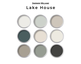 Lake House Sherwin Williams Paint Palette | Whole House Paint Palette Cabin Lake House