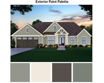 Sage Green Exterior Paint Color | Evergreen Fog House Paint Palette | Craftsman Exterior Color Scheme 2026
