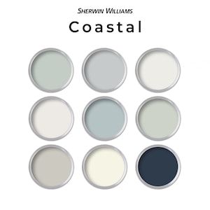 Kust Sherwin Williams verfkleurenpalet | Verfpalet voor het hele huis