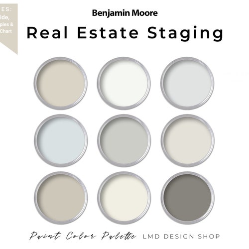 Benjamin Moore Paint Color Palette Real Estate Staging Etsy