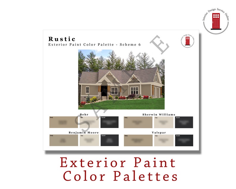 Rustic Exterior Paint Color Schemes Rustic Home Paint Colors - Etsy