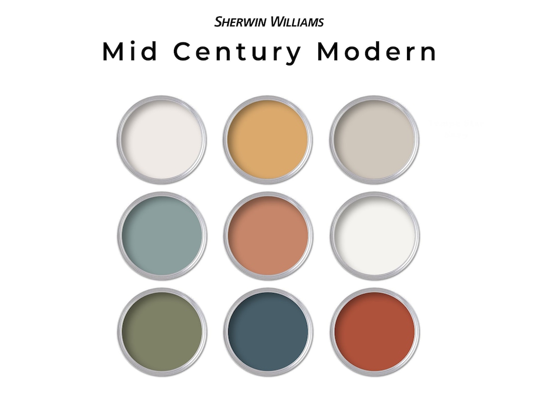 Sherwin Williams Mid Century Modern Paint Palette Whole House Paint