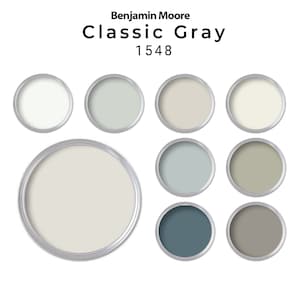 Tavolozza di colori per la casa Benjamin Moore grigio classico / Tavolozza di colori coordinati grigio classico Benjamin Moore