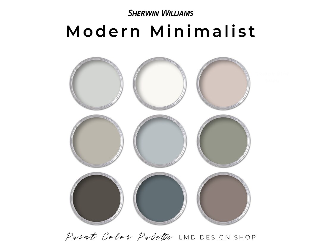 Modern Minimalist Sherwin Willaims Paint Palette Whole House Paint