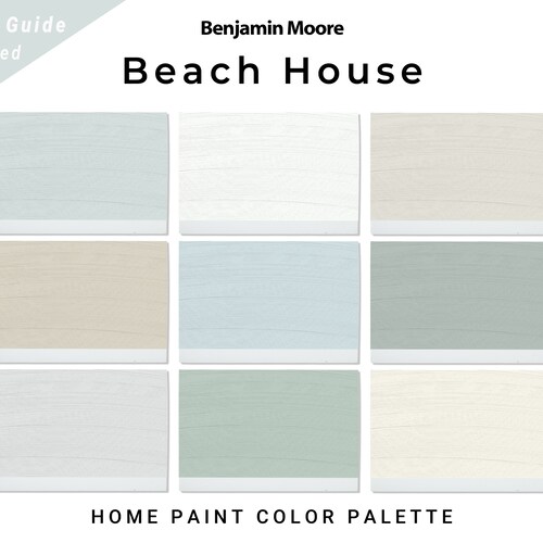 Beach House Color Palette Interior Paint Palette Prepackaged Etsy
