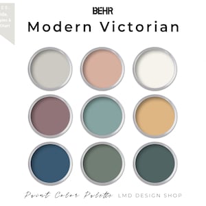 Behr Modern Victorian Paint Color Palette House Color - Etsy