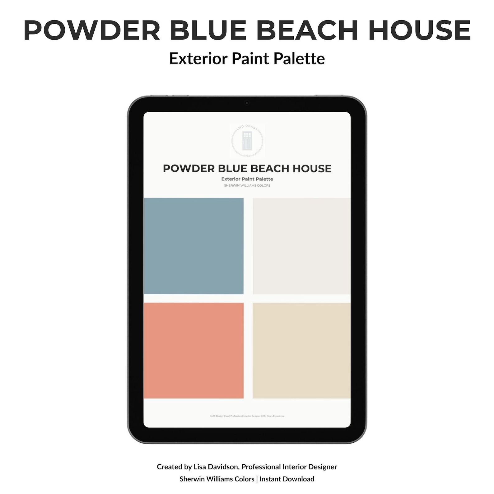 Powder Blue Beach House Exterior Paint Palette | Sherwin Williams ...