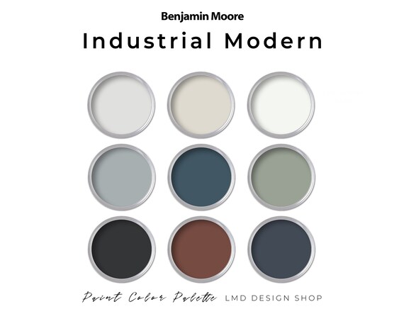 Industrial Modern Benjamin Moore Paint Palette Home Interior Paint