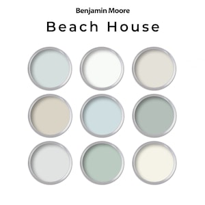 Beach House Benjamin Moore Paint Palette | Interior Paint Palette