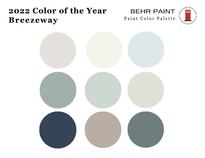 2022 Color Behr Breezeway Behr Paint Color Palette 2022 Behr Etsy