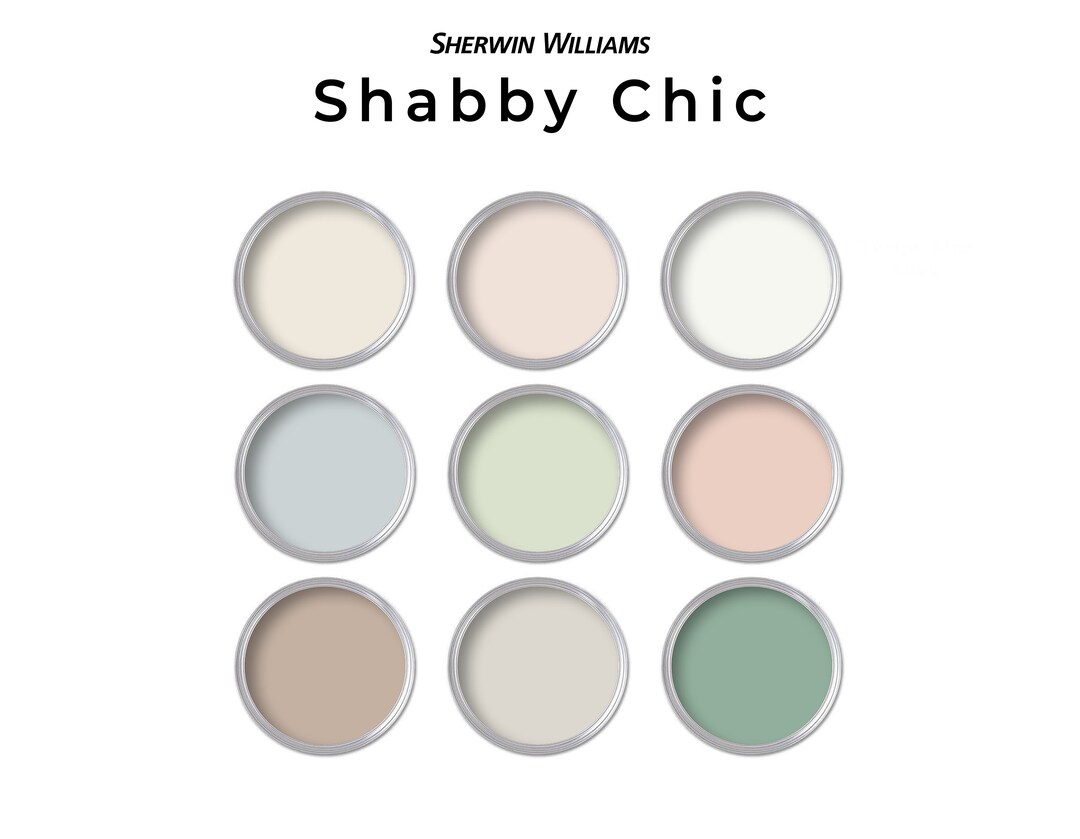 Sherwin Williams Cottage Shabby Chic Paint Palette Colors | Whole House