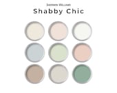 Sherwin Williams Shabby Chic Paint Colors | Cottage Paint Color Palette | Whole House Paint Palette