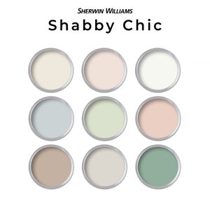Sherwin Williams Cottage Shabby Chic Paint Palette Colors | Whole House Interior Paint Palette