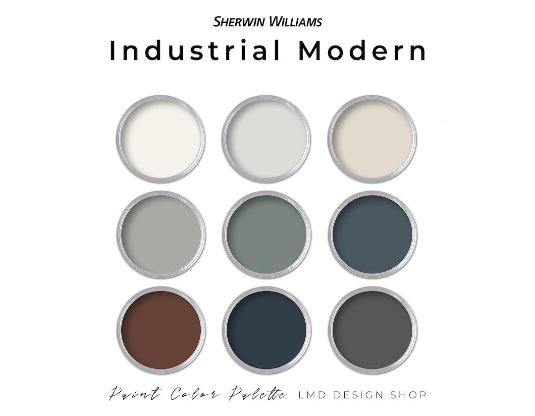 Industrial Modern Sherwin Williams Paint Palette Whole Home Color