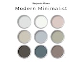 Modern Minimalist Benjamin Moore Color Paint Palette | Whole House Paint Palette