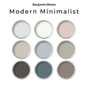Modern minimalistisch Benjamin Moore kleurenpalet | Verfpalet voor het hele huis