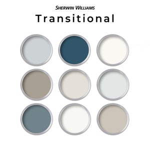 Sherwin Williams Transitional Paint Color Palette | Interior Home Paint Colors