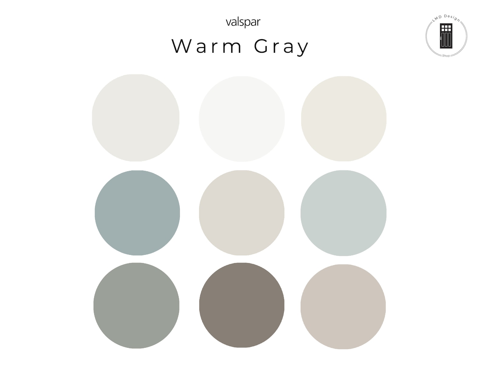 Warm Gray Valspar Paint Color Scheme Gray Valspar Paint Etsy