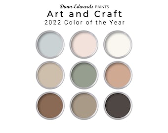 Paleta de pinturas Dunn-Edwards 2022 Color del año / Paleta de pinturas para interiores