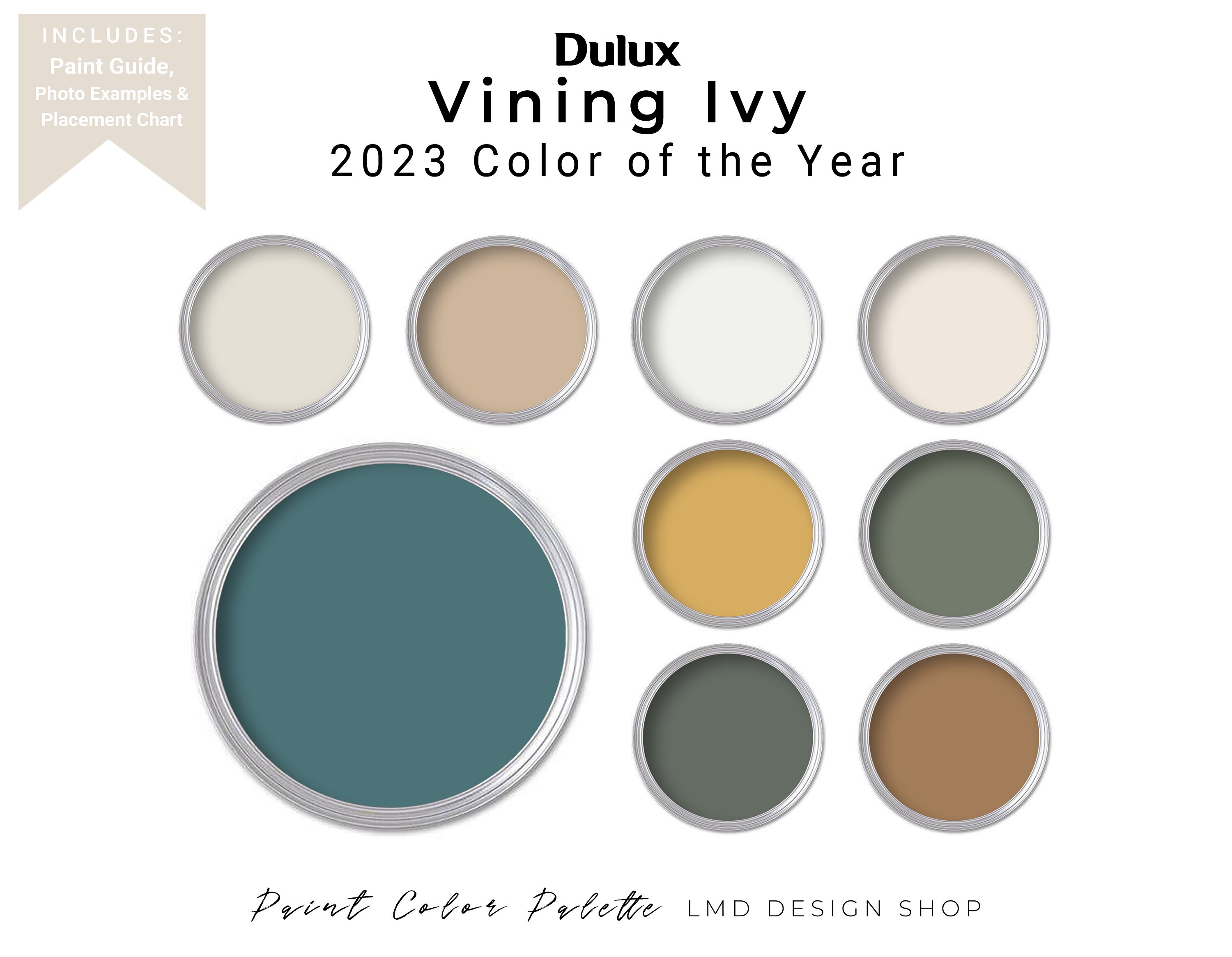 2023 Dulux Vining Ivy Paint Color Palette Interior Paint Etsy
