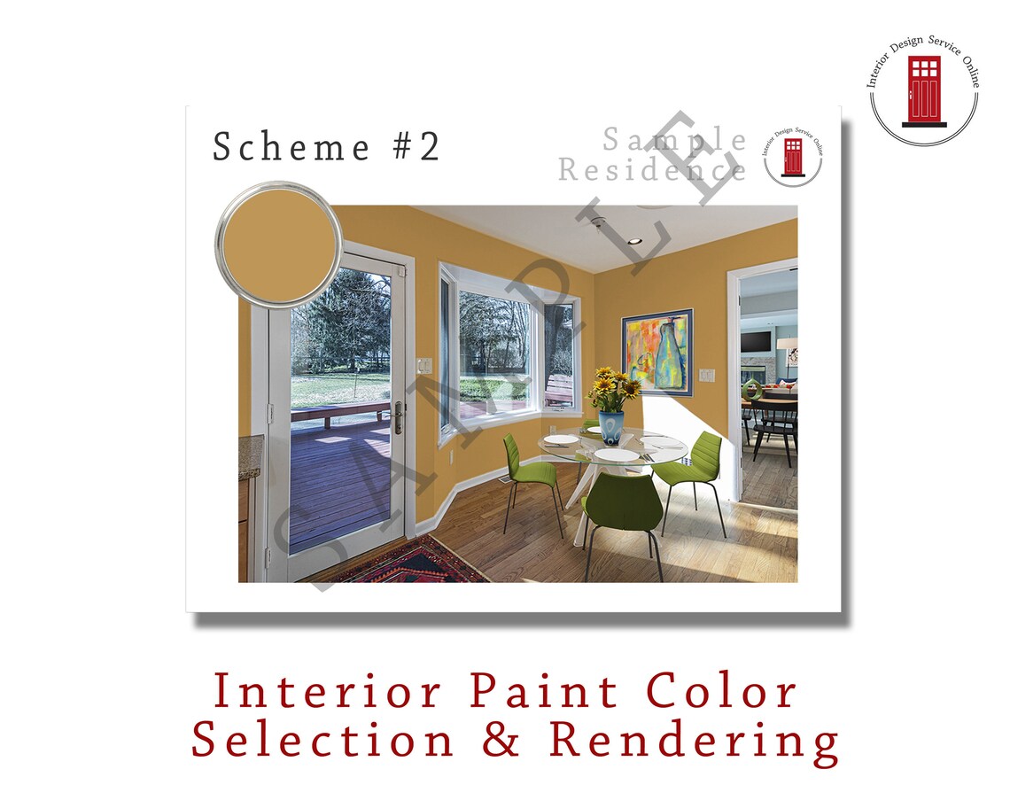 Interior Paint Color Selection & Rendering Custom Paint Etsy