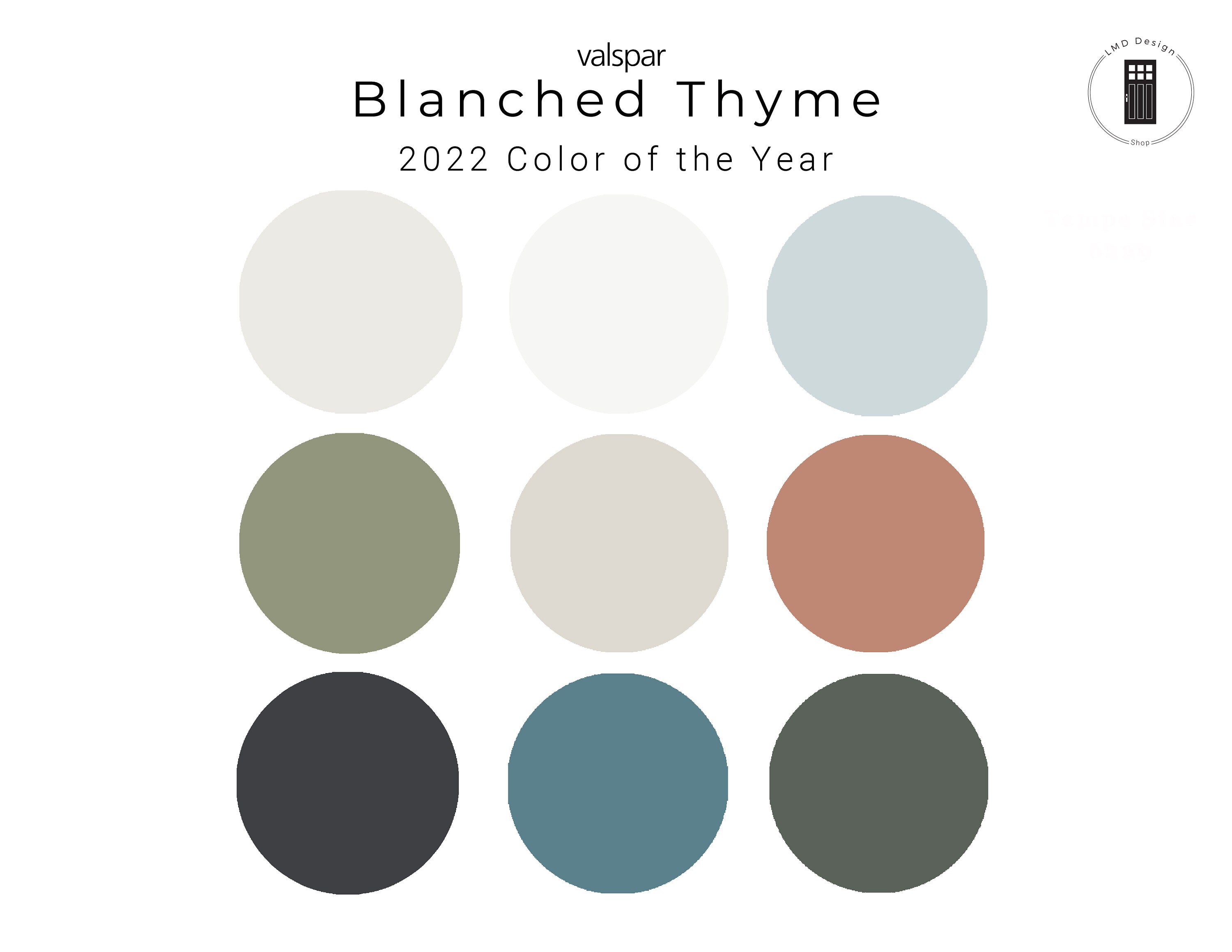 Valspar 2022 Color of Year Paint Scheme Valspar Blanched Etsy Hong Kong