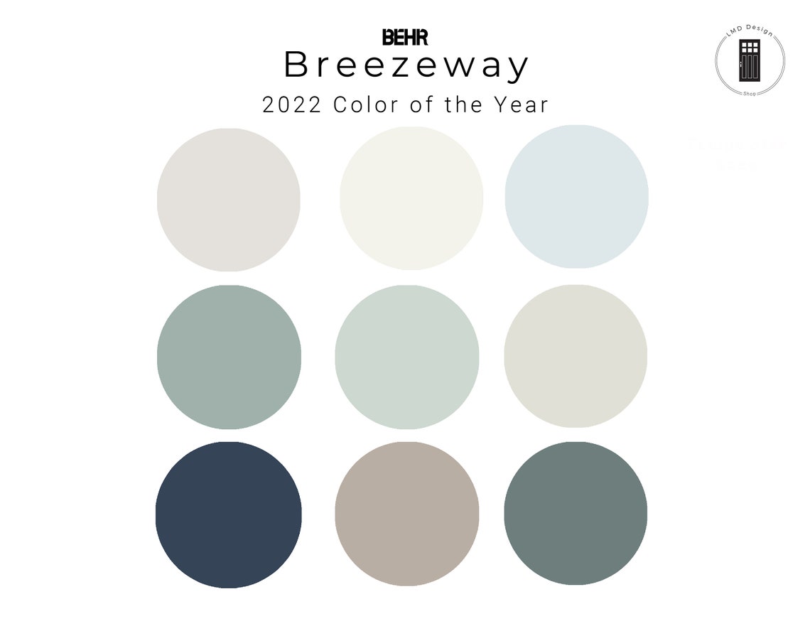 2022 Color Behr Breezeway Behr Paint Color Palette 2022 Behr Etsy UK