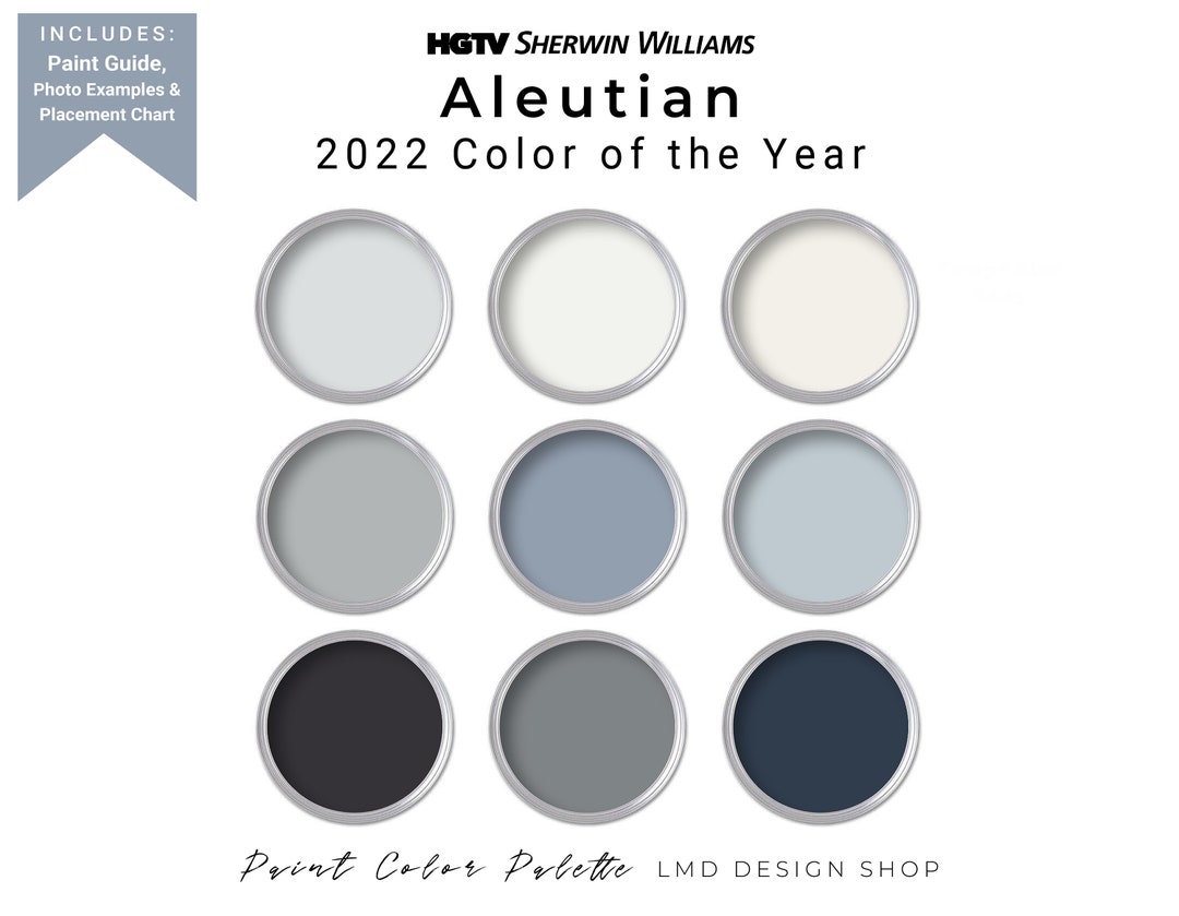 Aleutian Sherwin Williams Paint Color Palette Home Interior Etsy