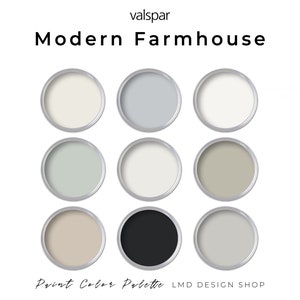 Modern Farmhouse Valspar Paint Palette House Color Palette (Instant ...