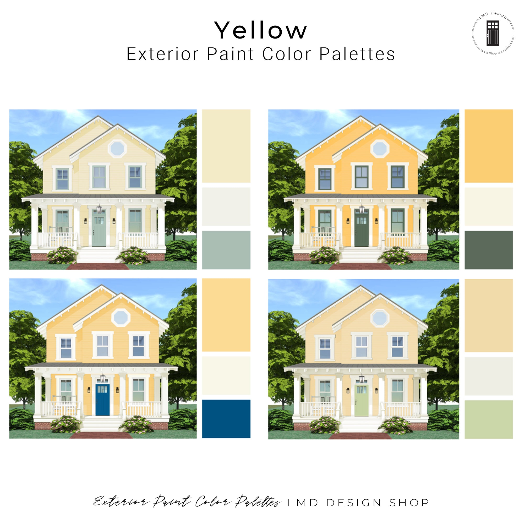 Yellow Exterior Paint Home Palettes Yellow House Exterior Paint