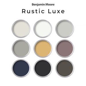 Benjamin Moore Rustic Paint Color Palette | Whole House Paint Palette Rustic Luxe