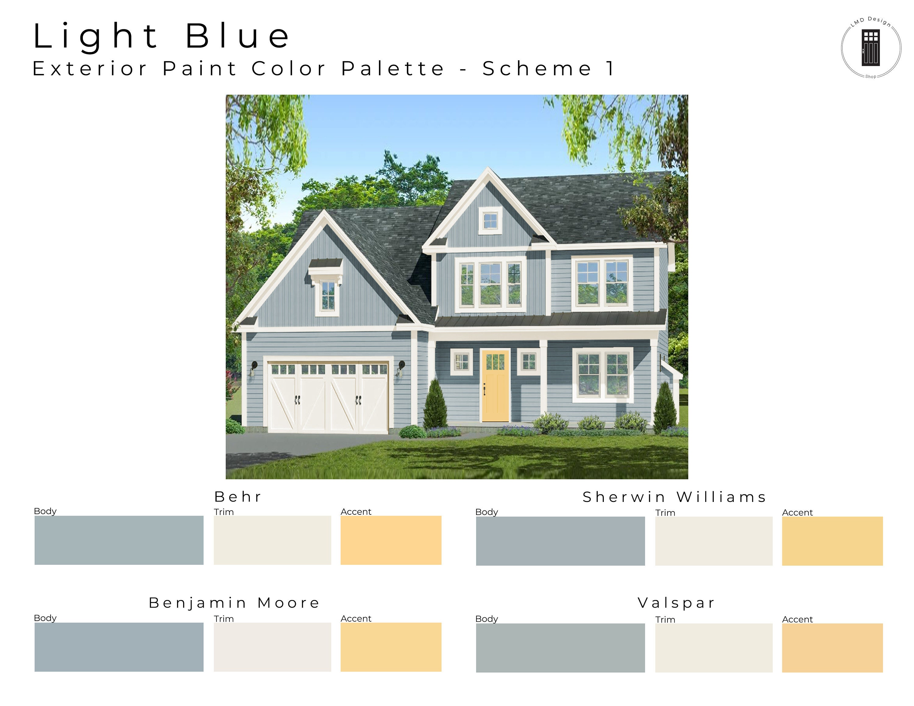 Light Blue Exterior House Paint Palettes Light Blue House Exterior Il Fullxfull.5533004739 Hv0o