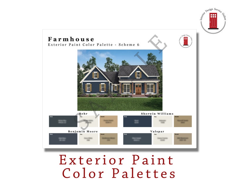 Farmhouse Home Exterior Paint Colors Exterior Color Schemes Etsy