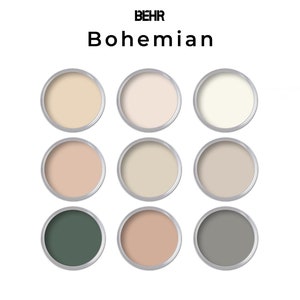 Behr Boho Paint Palette Earthy Colors | Whole House Interior Paint Palette