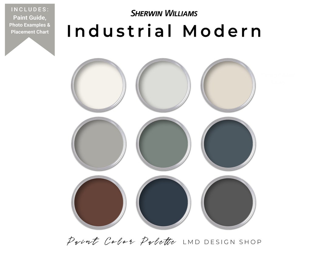 Industrial Modern Sherwin Williams Paint Palette Whole Home Etsy