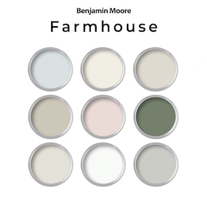 Farmhouse Benjamin Moore Paint Color Palette | Whole House Paint Palette