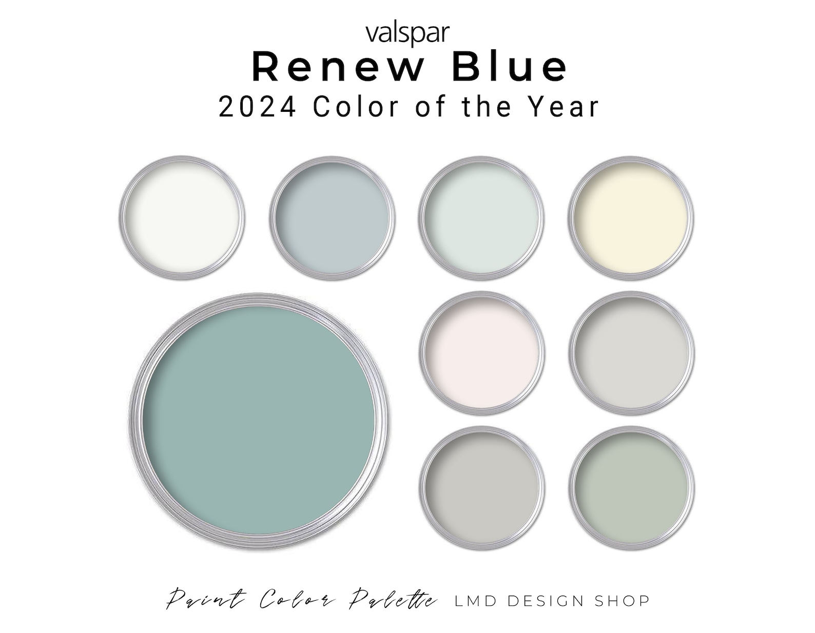 Renew Blue Valspar 2024 Paint Color Palette Whole House Coastal Paint