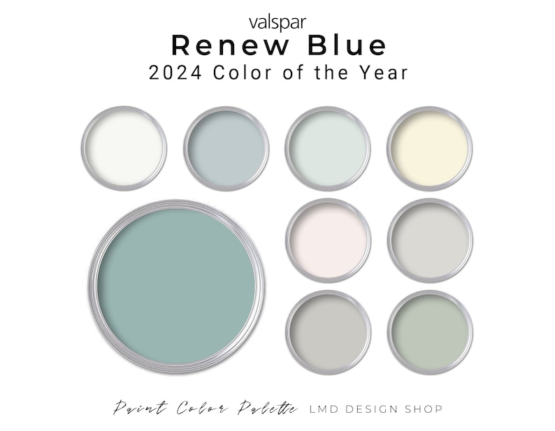 Renew Blue Valspar 2024 Paint Color Palette Whole House Coastal Paint