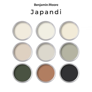 Benjamin Moore Japandi Paint Farbpalette | Innenfarbpalette für das ganze Haus