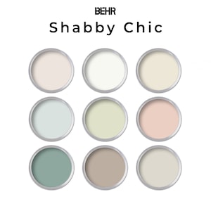 Shabby Chic Behr Paint Palette Cottage Colors | Whole House Paint Palette