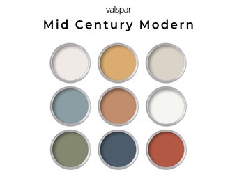 Mid Century Modern Valspar Paint Palette | Interior Paint Colors for Home