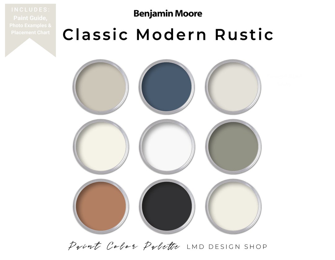 Benjamin Moore Modern Rustic Paint Palette Whole House Paint Etsy
