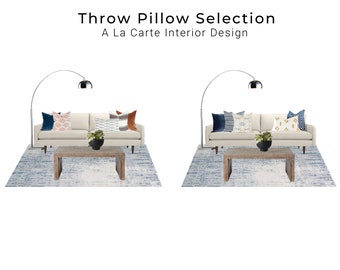 Interior Design Service | Throw Pillow Selection and Rendering